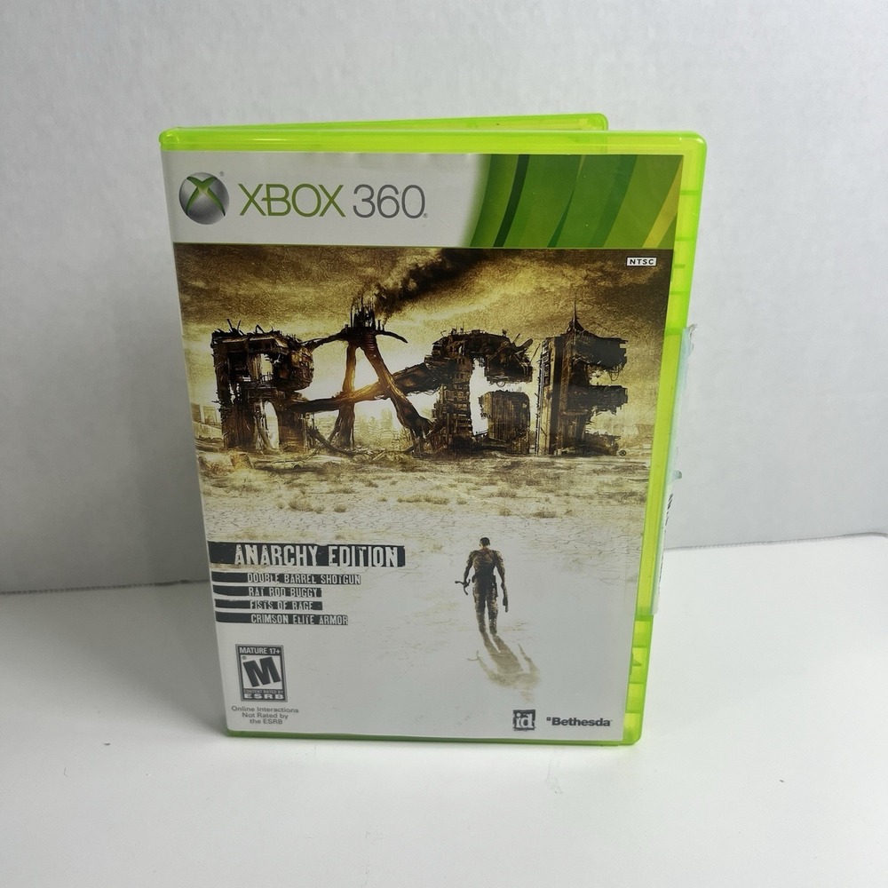Rage Anarchy Edition Microsoft Xbox 360 2011 Bethesda Action Game 3-Disc Set